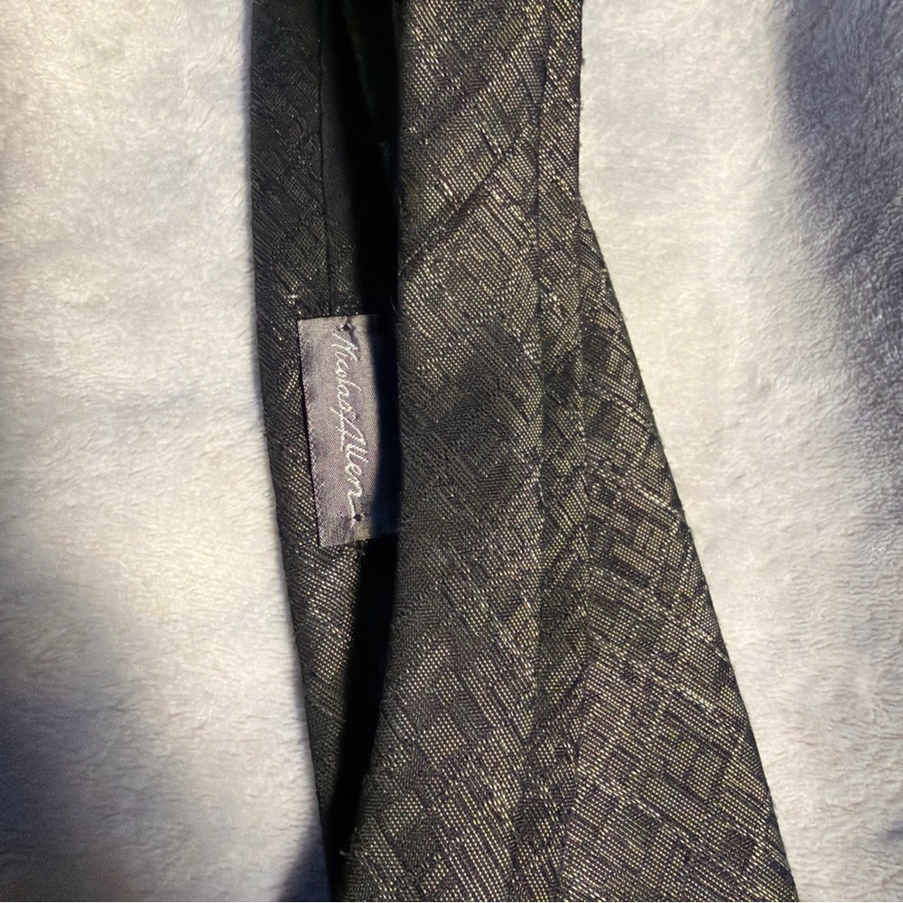 Nicholas Allen  Black Woven Pattern Men's Tie